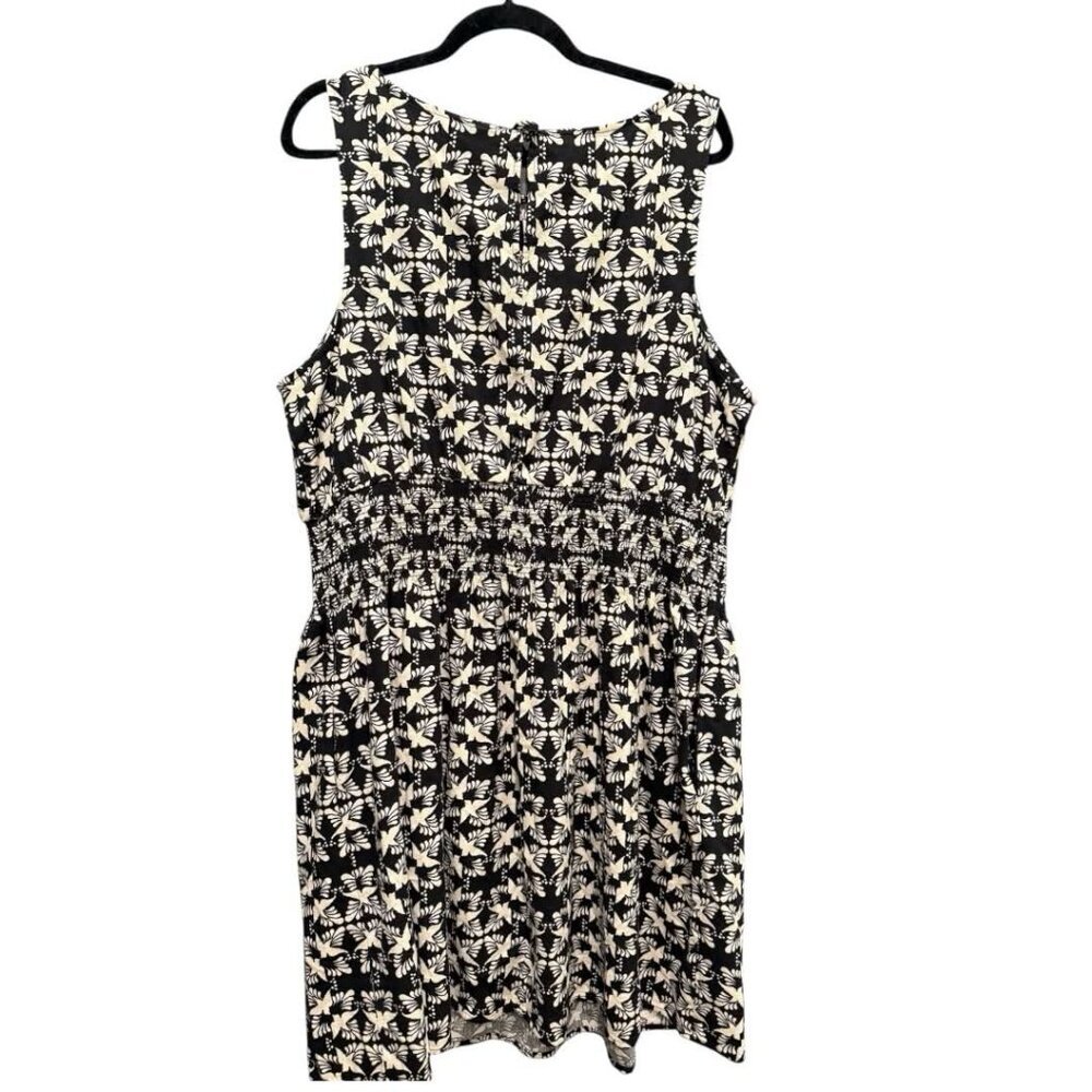 Universal Thread - Linen Blend Mini Dress Black Ikat - Picture 3 of 4